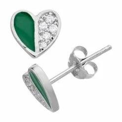Outlet ๐ Aleure Precioso Sterling Silver Cubic Zirconia & Enamel Heart Stud Earrings Sterling Green โญ 10 Outlet ๐ Aleure Precioso Sterling Silver Cubic Zirconia & Enamel Heart Stud Earrings Sterling Green โญ -Valentine's Day Jewelry shop unnamed file 1017