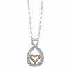 Top 10 💯 Brilliance Two Tone 👩 Mother Daughter Crystal Heart Pendant Necklace ✨
