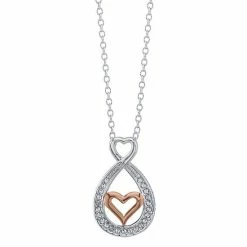 Top 10 ๐ฏ Brilliance Two Tone ๐ฉ Mother Daughter Crystal Heart Pendant Necklace โจ