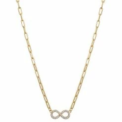 Best deal 🧨 Love This Life® Gold Tone Crystal Accent Infinity & Open Link Chain Necklace 🛒