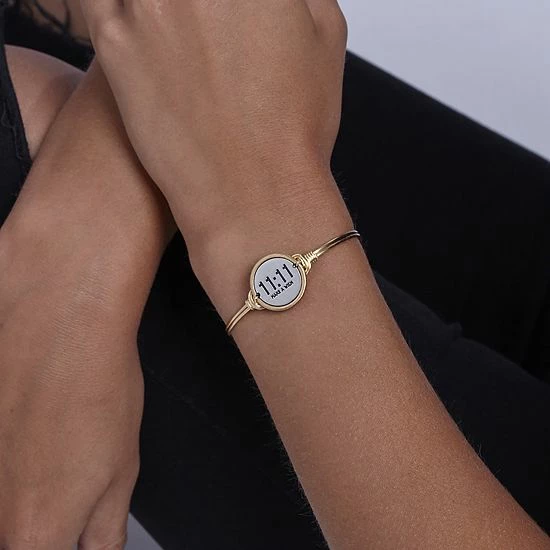 Top 10 🔥 Luca & Danni Luca + Danni "11:11 Make A Wish" Bangle Bracelet Brass Tone 🌟 5 Top 10 🔥 Luca & Danni Luca + Danni "11:11 Make A Wish" Bangle Bracelet Brass Tone 🌟 - Image 3