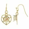 Buy 👍 1928 14k Gold-Dipped Heart With Porcelain Rose Earrings ⭐ -Valentine's Day Jewelry shop unnamed file 1097