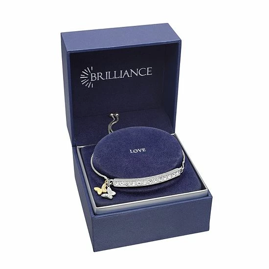Discount π― Brilliance Two Tone Fine Silver Plated Crystal "ALL MY LOVE" Bar Bracelet π 4 Discount π― Brilliance Two Tone Fine Silver Plated Crystal "ALL MY LOVE" Bar Bracelet π - Image 2