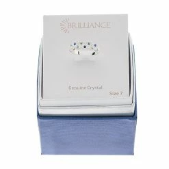 Discount 🔔 Brilliance Blue & Clear Crystal Open Textured Ring 🤩 -Valentine's Day Jewelry shop unnamed file 113