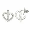 Best reviews of 🔥 Nine West Silver Tone Heart Post Hoop Earrings ⭐