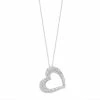 Best deal 😀 Unbranded Sterling Silver 1/4 Carat T.W. Diamond Sideways Heart Pendant Necklace 😀