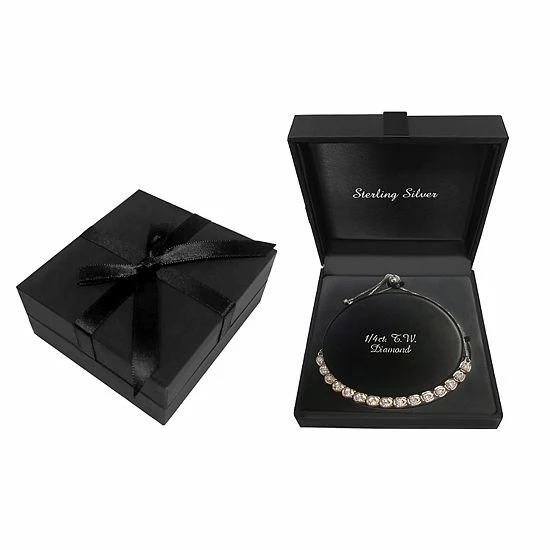 Wholesale π Unbranded Two Tone Sterling Silver 1/4 Carat T.W. Diamond Adjustable Bracelet π 4 Wholesale π Unbranded Two Tone Sterling Silver 1/4 Carat T.W. Diamond Adjustable Bracelet π - Image 2