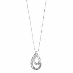 Best Pirce 👍 Delicate Diamonds Sterling Silver 1/10 Carat T.W. Diamond Teardrop Pendant Necklace ❤️ -Valentine's Day Jewelry shop unnamed file 1227