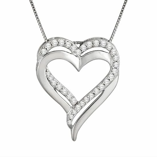 Best deal π₯° Two Hearts Forever One Sterling Silver 1/4 Carat T.W. Diamond Heart Pendant π 3 Best deal π₯° Two Hearts Forever One Sterling Silver 1/4 Carat T.W. Diamond Heart Pendant π