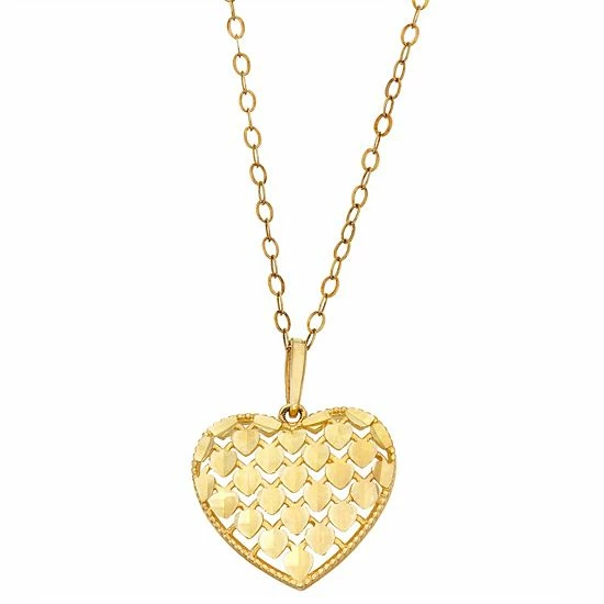 New ๐ Unbranded 10k Gold Heart Pendant โค๏ธ 3 New ๐ Unbranded 10k Gold Heart Pendant โค๏ธ