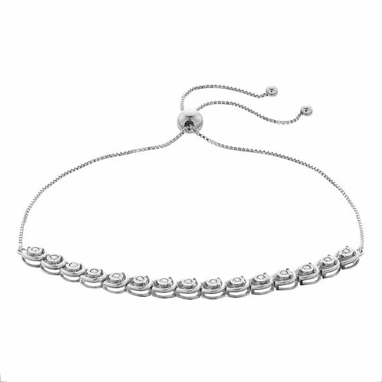 Top 10 👍 Unbranded Sterling Silver 1/4 Carat T.W. Diamond Bolo Tennis Bracelet 💯 3 Top 10 👍 Unbranded Sterling Silver 1/4 Carat T.W. Diamond Bolo Tennis Bracelet 💯