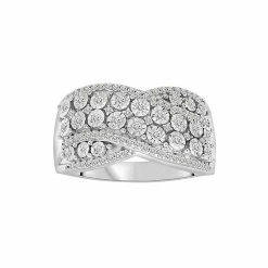 Best Sale ๐ Unbranded Sterling Silver 1/2 Carat T.W. Diamond Twist Ring โ