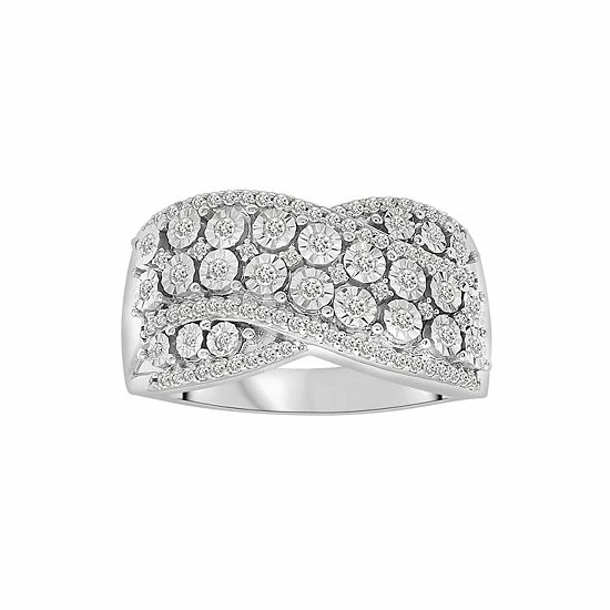 Best Sale 👏 Unbranded Sterling Silver 1/2 Carat T.W. Diamond Twist Ring ⌛ 3 Best Sale 👏 Unbranded Sterling Silver 1/2 Carat T.W. Diamond Twist Ring ⌛