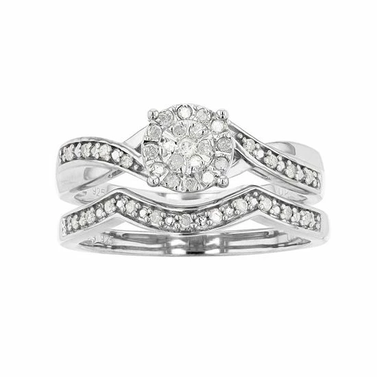 Buy ๐ Unbranded Sterling Silver 1/5 Carat T.W. Diamond Engagement Ring Set โค๏ธ 5 Buy ๐ Unbranded Sterling Silver 1/5 Carat T.W. Diamond Engagement Ring Set โค๏ธ - Image 3