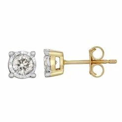 Best Pirce 👏 Unbranded 10k Gold 1/2 Carat T.W. Diamond Stud Earrings Yellow 😀