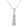 Best deal 👍 DiamonLuxe Sterling Silver 1 1/4 Carat T.W. Simulated Diamond 3-Stone Pendant 😉 -Valentine's Day Jewelry shop unnamed file 1320