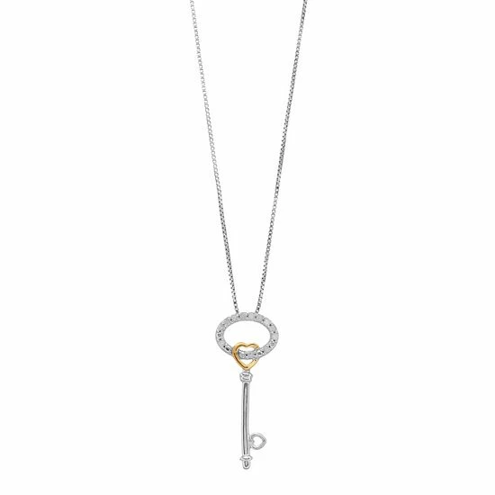 Best deal π― Delicate Diamonds Sterling Silver 1/10 Carat T.W. Diamond Heart Key Pendant Necklace 𧨠3 Best deal π― Delicate Diamonds Sterling Silver 1/10 Carat T.W. Diamond Heart Key Pendant Necklace π§¨