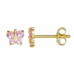 Top 10 🌟 Charming Girl 14k Gold Over Silver Cubic Zirconia Birthstone Butterfly Earrings April 🤩 -Valentine's Day Jewelry shop unnamed file 1355