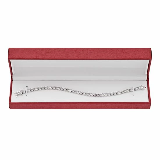 Budget โ๏ธ Lab-Created White Sapphire Sterling Silver Tennis Bracelet ๐ 5 Budget โ๏ธ Lab-Created White Sapphire Sterling Silver Tennis Bracelet ๐ - Image 3