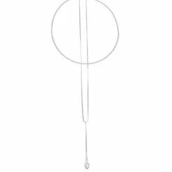 Outlet ⌛ Nine West Silver Tone Simulated Crystal Multirow Necklace 🎉