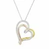 Cheapest 😉 Two Hearts Forever One Tri Tone Sterling Silver 1/2 Carat T.W. Diamond Heart Pendant ⌛ -Valentine's Day Jewelry shop unnamed file 1379