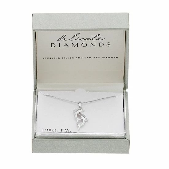 Deals ๐ Delicate Diamonds Sterling Silver 1/10 Carat T.W. Diamond Pendant Necklace ๐ 5 Deals ๐ Delicate Diamonds Sterling Silver 1/10 Carat T.W. Diamond Pendant Necklace ๐ - Image 3