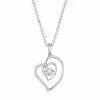 Cheapest 🎉 Unbranded Sterling Silver Double Heart Dancing Cubic Zirconia Necklace 🥰 -Valentine's Day Jewelry shop unnamed file 1394
