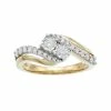 New 🛒 Unbranded 10k Gold 1/2 Carat T.W. Diamond 2-Stone Bypass Engagement Ring Yellow 🧨 -Valentine's Day Jewelry shop unnamed file 1398