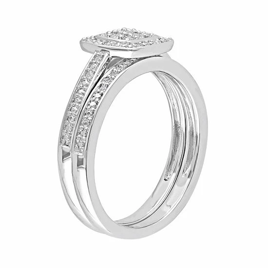 Brand new ๐งจ Unbranded Diamond Halo Engagement Ring Set In Sterling Silver (1/4 Ct. T.W.) ๐ 4 Brand new ๐งจ Unbranded Diamond Halo Engagement Ring Set In Sterling Silver (1/4 Ct. T.W.) ๐ - Image 2