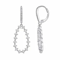 Coupon 🔔 Chrystina Crystal Open Teardrop Leverback Dangle Earrings 😀