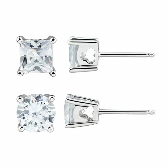 Promo ๐ DiamonLuxe Sterling Silver 3 3/4 Carat T.W. Simulated Diamond Stud Earring Set ๐ 3 Promo ๐ DiamonLuxe Sterling Silver 3 3/4 Carat T.W. Simulated Diamond Stud Earring Set ๐