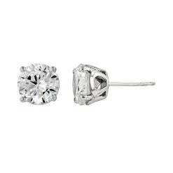 Hot Sale 💯 DiamonLuxe Sterling Silver 3 1/10-ct. T.W. Simulated Diamond Stud Earrings ❤️