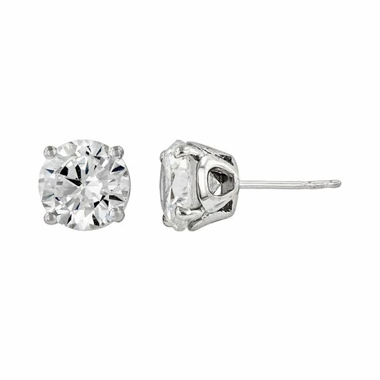 Hot Sale 💯 DiamonLuxe Sterling Silver 3 1/10-ct. T.W. Simulated Diamond Stud Earrings ❤️ 3 Hot Sale 💯 DiamonLuxe Sterling Silver 3 1/10-ct. T.W. Simulated Diamond Stud Earrings ❤️