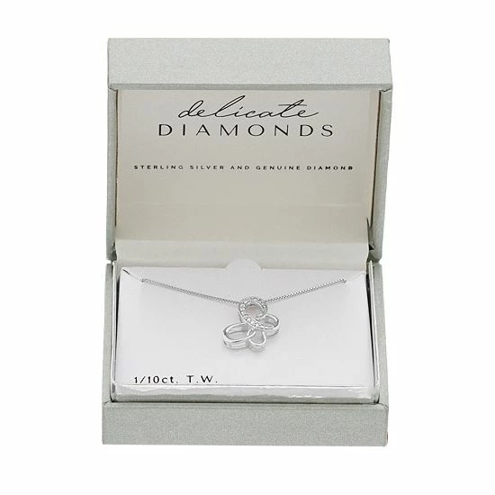Best Sale 😉 Delicate Diamonds Sterling Silver 1/10 Carat T.W. Diamond Butterfly Pendant Necklace 🔔 5 Best Sale 😉 Delicate Diamonds Sterling Silver 1/10 Carat T.W. Diamond Butterfly Pendant Necklace 🔔 - Image 3