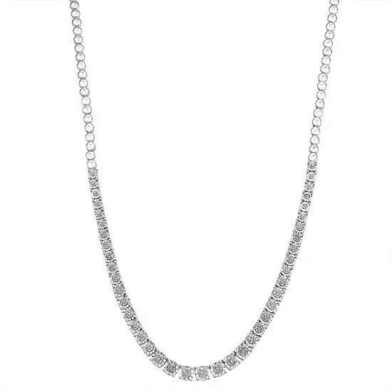 Hot Sale ๐ Unbranded Sterling Silver 1/3 Carat T.W. Diamond Necklace ๐งจ 4 Hot Sale ๐ Unbranded Sterling Silver 1/3 Carat T.W. Diamond Necklace ๐งจ - Image 2