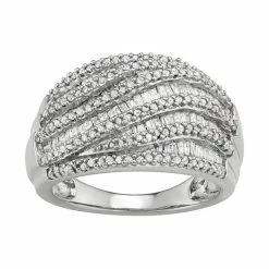 Buy ⌛ Unbranded Sterling Silver 1 Carat T.W. Diamond Multi Row Ring 😍 -Valentine's Day Jewelry shop unnamed file 1438