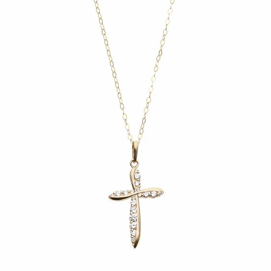 Coupon ✨ 10k Gold Cubic Zirconia Cross Pendant Necklace 🔔 3 Coupon ✨ 10k Gold Cubic Zirconia Cross Pendant Necklace 🔔