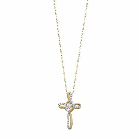 Budget ๐ Unbranded 1/4 Carat T.W. Diamond Cross Pendant Necklace Gold Tone ๐ฅฐ 6 Budget ๐ Unbranded 1/4 Carat T.W. Diamond Cross Pendant Necklace Gold Tone ๐ฅฐ - Image 4