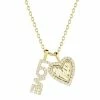 Best Pirce 👏 Sunkissed Sterling Cubic Zirconia "Love" & Heart Pendant Necklace Silver Tone 🛒 -Valentine's Day Jewelry shop unnamed file 1466