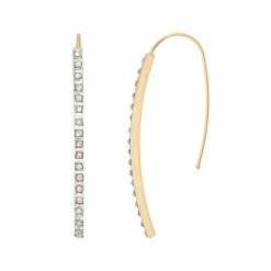 Flash Sale 👏 Diamond Fascination 14k Gold Diamond Accent Stick Drop Earrings 14k Yellow Gold ✔️