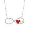 Flash Sale 🎁 Unbranded Sterling Silver Gemstone Infinity Double Heart Pendant Necklace Simulated Ruby 🤩 -Valentine's Day Jewelry shop unnamed file 1500