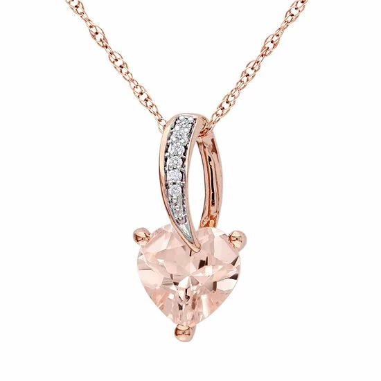 Wholesale ๐ Stella Grace 10k Rose Gold Morganite And Diamond Accent Heart Pendant ๐ฅฐ 3 Wholesale ๐ Stella Grace 10k Rose Gold Morganite And Diamond Accent Heart Pendant ๐ฅฐ