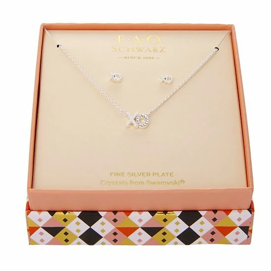 Hot Sale ๐ FAO Schwarz "XO" Pendant & Stud Earring Set Gold Tone Crystal ๐ฏ 4 Hot Sale ๐ FAO Schwarz "XO" Pendant & Stud Earring Set Gold Tone Crystal ๐ฏ - Image 2