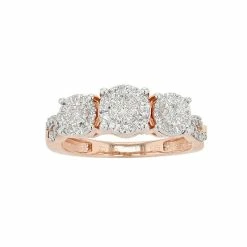 Best deal π Unbranded 1/4 Carat T.W Diamond Fashion Ring Rose Tone βοΈ