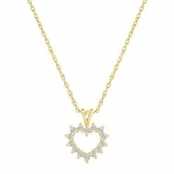 Top 10 ✨ Alyson Layne 14k Gold 1/4 Carat T.W. Diamond Petite Open Heart Pendant Necklace 🧨 -Valentine's Day Jewelry shop unnamed file 1560