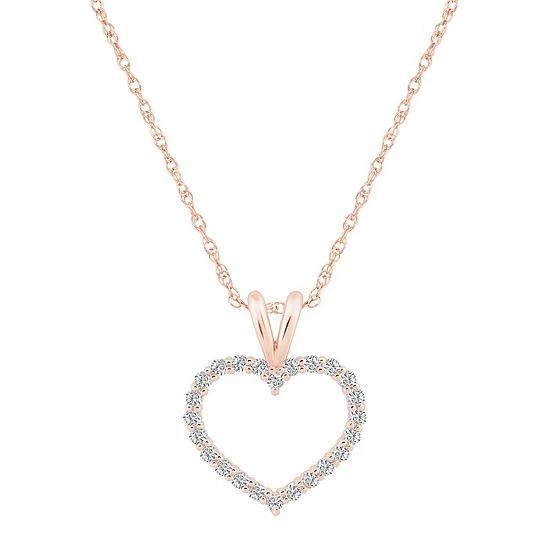 Hot Sale ๐ Alyson Layne 14k Gold 1/4 Carat T.W. Diamond Heart Pendant Necklace ๐ 8 Hot Sale ๐ Alyson Layne 14k Gold 1/4 Carat T.W. Diamond Heart Pendant Necklace ๐ - Image 6