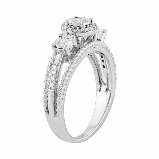 Buy ๐ฅฐ HDI Sterling Silver 1/4 Carat T.W. Diamond 3-Stone Engagement Ring ๐งจ 4 Buy ๐ฅฐ HDI Sterling Silver 1/4 Carat T.W. Diamond 3-Stone Engagement Ring ๐งจ - Image 2