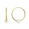 Buy ✨ Charming Girl 14k Gold Cultured Freshwater Pearl Hoop Earrings 😉 -Valentine's Day Jewelry shop unnamed file 1602
