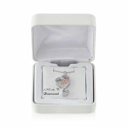 Budget 😀 Love Is Forever 14k Rose Gold Over Silver & Sterling Silver 1/10-ct. T.W. Diamond "Mom" Heart Pendant 😍
