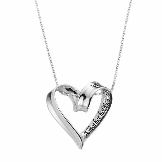 Promo 🥰 Timeless Sterling Silver Heart 👩 Mother Pendant 👏 3 Promo 🥰 Timeless Sterling Silver Heart 👩 Mother Pendant 👏